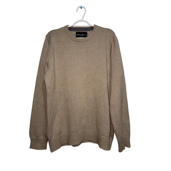 Eddie Bauer 100% combed cotton sweater mens large tall preppy minimalist classic - Picture 1 of 7